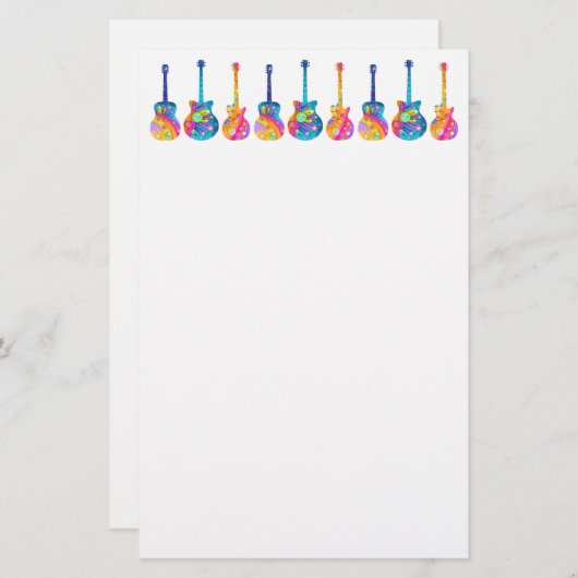 ギターReflecitons 便箋 (正面/裏面)