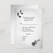 ギターRSVPメニューの選択 出欠カード (正面/裏面)