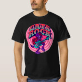 ギターTシャツ付き猫ロック猫 Tシャツ (正面)