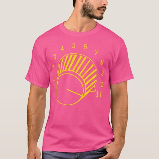 ギターTシャツ音量を最大まで Tシャツ (正面)