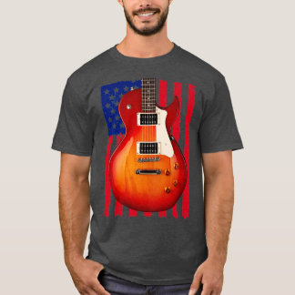 ギターUSA国旗 Tシャツ