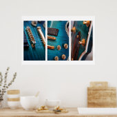 ギターx 3 ポスター (キッチン)