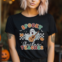 ギタ不気味ー先生ハロウィーン音楽Tシャツ