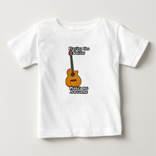 ギタ前向きー引用文用ギター ベビーTシャツ (正面)