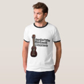 ギタ前向きー愛好家のためのギター引用文 Tシャツ (正面フル)