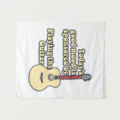 ギタ感動的前向きーことわざ タペストリー (正面(横))