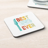 ギタ最高のーパパは弦楽器ギタ最高のパパのシャツ コースター (左側)