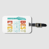 ギタ最高のーパパは弦楽器ギタ最高のパパのシャツ ラゲッジタグ (正面横)