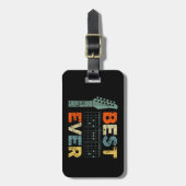 ギタ最高のーパパエバ最高のーロックスターパパエバ ラゲッジタグ (正面縦)