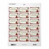 ギタ素晴らしーレッド電気50年代おもしろい ラベル (フルシート)