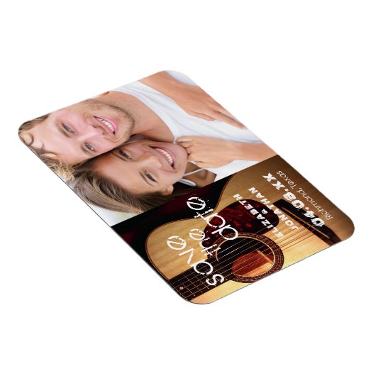 ギタ素朴ー音楽の国モダン日付を保存 マグネット (右側)