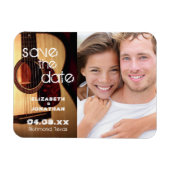 ギタ素朴ー音楽の国モダン日付を保存 マグネット (横)