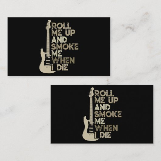 ギタ転がーが死ぬとタバコを吸う 名刺 (正面/裏面)