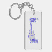 ギタ遊ーが私を作る素晴らし。ヴィンテージ青 キーホルダー (正面左)