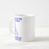 ギタ遊ーが私を作る素晴らし。ヴィンテージ青 コーヒーマグカップ (正面左)