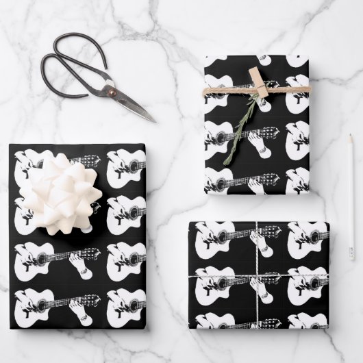 ギタ遊ーのグラフィックパターン ラッピングペーパーシート (正面)