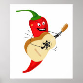 ギタ遊ーの唐辛子おもしろい漫画 ポスター (正面)