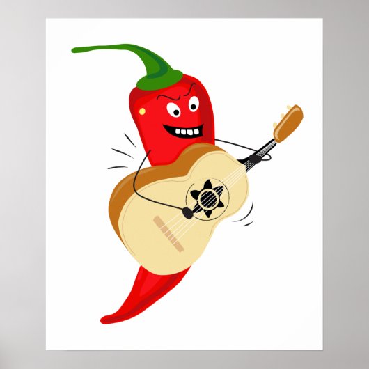 ギタ遊ーの唐辛子おもしろい漫画 ポスター (正面)