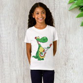ギタ遊ーの恐竜の女の子Tシャツ Tシャツ