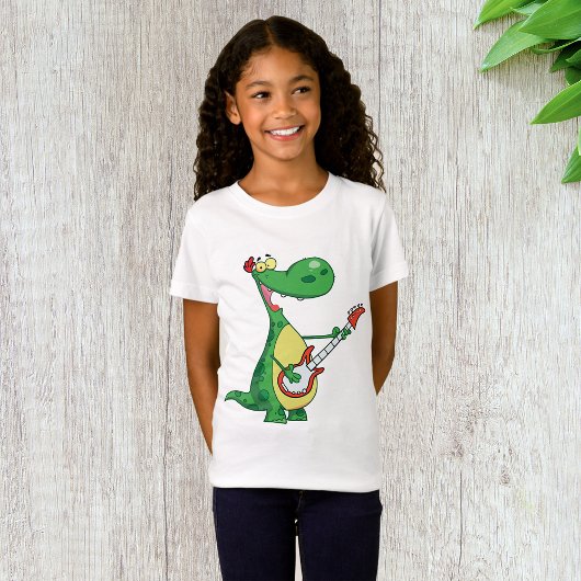 ギタ遊ーの恐竜の女の子Tシャツ Tシャツ