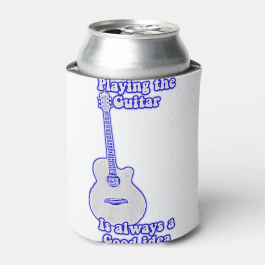 ギタ遊ーはいつも良いアイディアだ。ブルー 缶クーラー (缶正面)