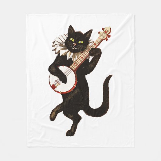 ギタ遊ー猫 フリースブランケット (正面)