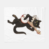 ギタ遊ー猫 フリースブランケット (正面(横))