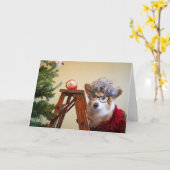 ギッシー叔母の木飾のクリスマス カード (黄色い花)