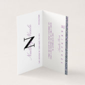 ギッターコントラストモノグラム爪、 ネイル/美しいロイヤリティ 名刺 (内部)