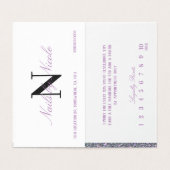 ギッターコントラストモノグラム爪、 ネイル/美しいロイヤリティ 名刺 (内部フラット)