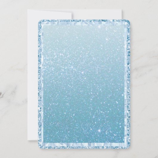 ギッター凍っていマーメイドプリンセスウィンターテーマパーティー 招待状 (裏面)