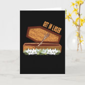 ギット・イン・ルース・コフィン　ハロウィン カード (黄色い花)