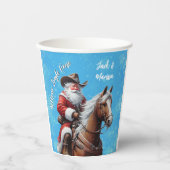 ギディアップジンルホースサンタクロースのクリスマスプレゼント 紙コップ (正面)