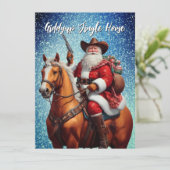 ギディアップジンルホースサンタクロースクリスマス シーズンカード (スタンド正面)