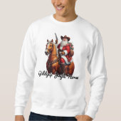 ギディアップジンルホースサンタクロースクリスマス スウェットシャツ (正面)