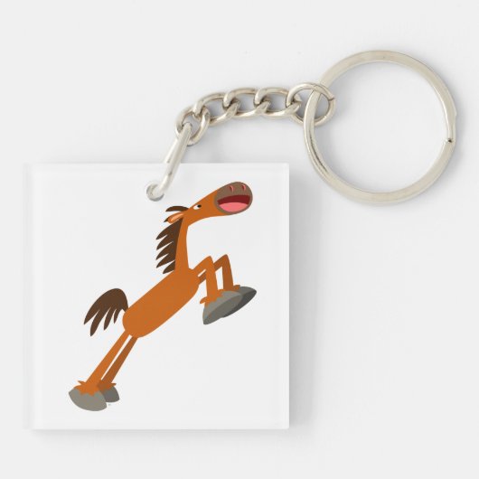 ギディアップ馬!漫画の馬のアクリルキーチェーン キーホルダー (裏面)