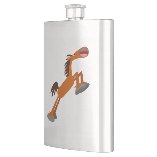 ギディアップ馬!漫画の馬のクラシックフラスコ フラスク (左)