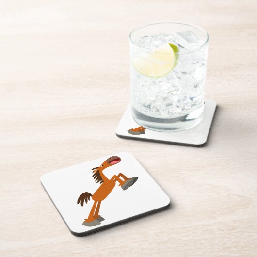 ギディアップ馬！漫画の馬のコースターセット コースター (右側)