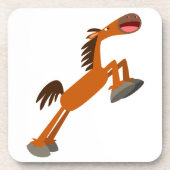 ギディアップ馬！漫画の馬のコースターセット コースター (正面)