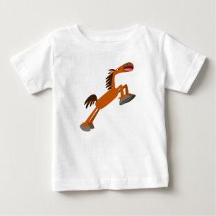 ギディアップ馬!漫画の馬のベビーTシャツ ベビーTシャツ