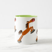 ギディアップ馬！漫画の馬のマグ ツートーンマグカップ (中央)