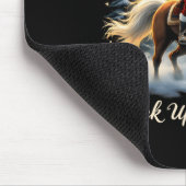 ギディーアップジンルホースアップあなたの足クリスマスサンタ マウスパッド (コーナー)