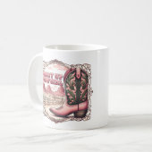ギディーアップ女性のカーボーイ パーソナライズされた コーヒーマグカップ (正面左)