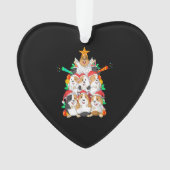 ギニおもしろいア豚のクリスマス オーナメント (正面)