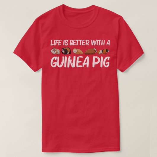 ギニおもしろいア豚ア男性へート女性齧歯動物G Tシャツ (デザイン正面)