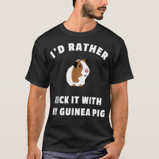 ギニおもしろいア豚オーナーへのギフトTシャツ Tシャツ (正面)