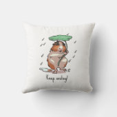 ギニおもしろいア豚保笑顔の雨踊り漫画 クッション (裏面)