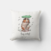 ギニおもしろいア豚保笑顔の雨踊り漫画 クッション (正面)