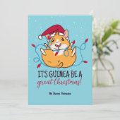 ギニおもしろいンピグサンタウィンターホリデークリスマス シーズンカード (スタンド正面)