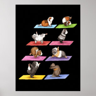 ギニおもしろいンピグヨガ ポスター
